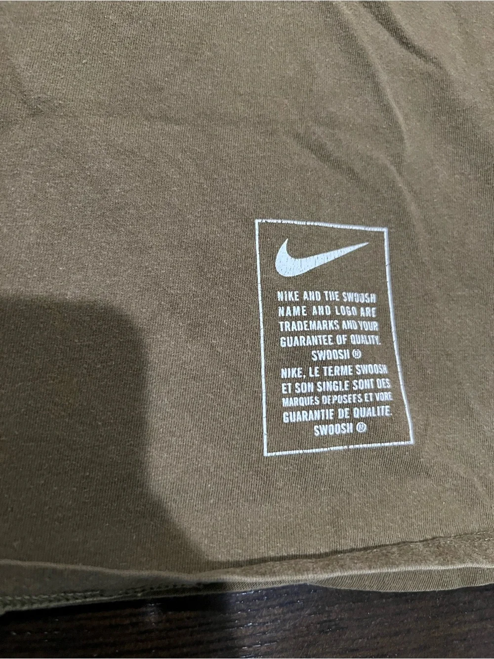 Nike The Nike Tee Men's L Green Cotton Knit Crew Neck Short Sleeve Logo